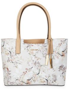 white floral bag