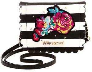 Floral and striped bag