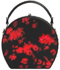 red floral bag