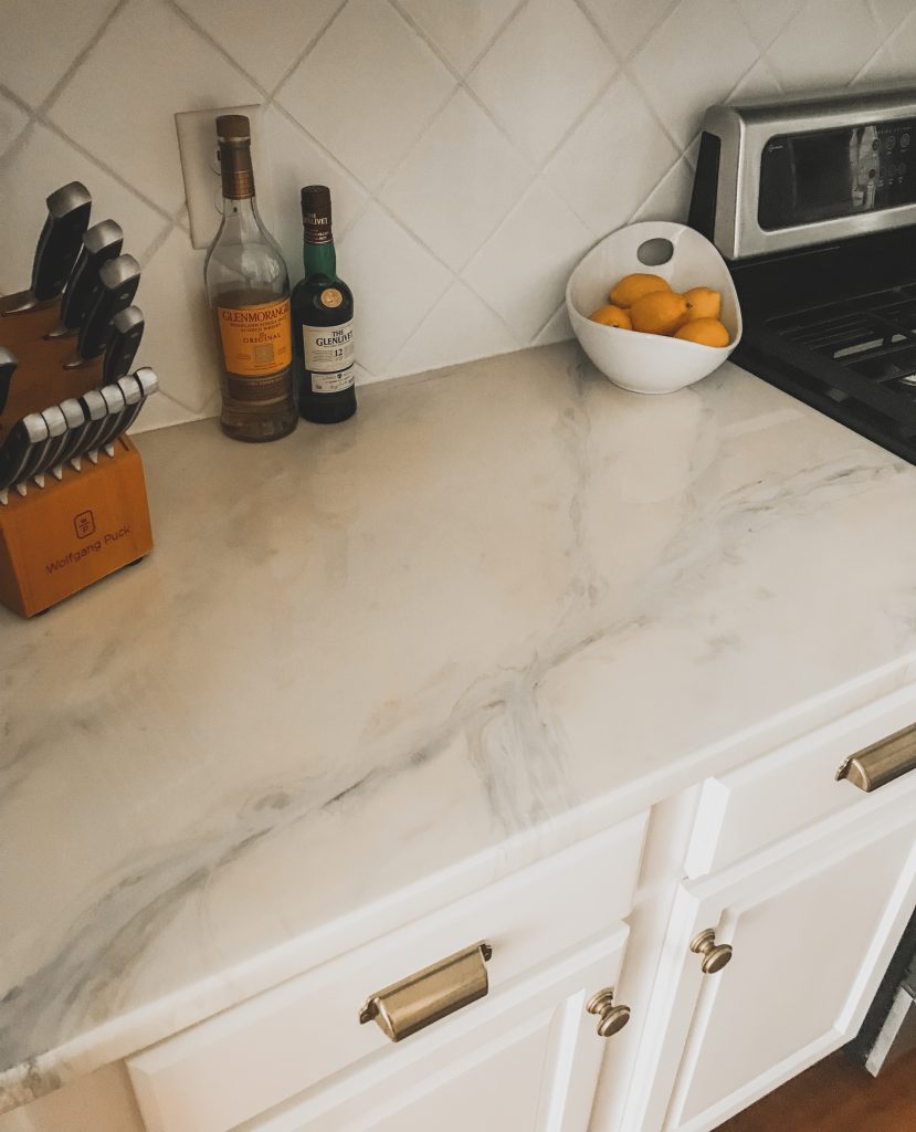 DIY Marble Countertops | Cover Old Granite or Laminate Counters | BreeAtLast.com