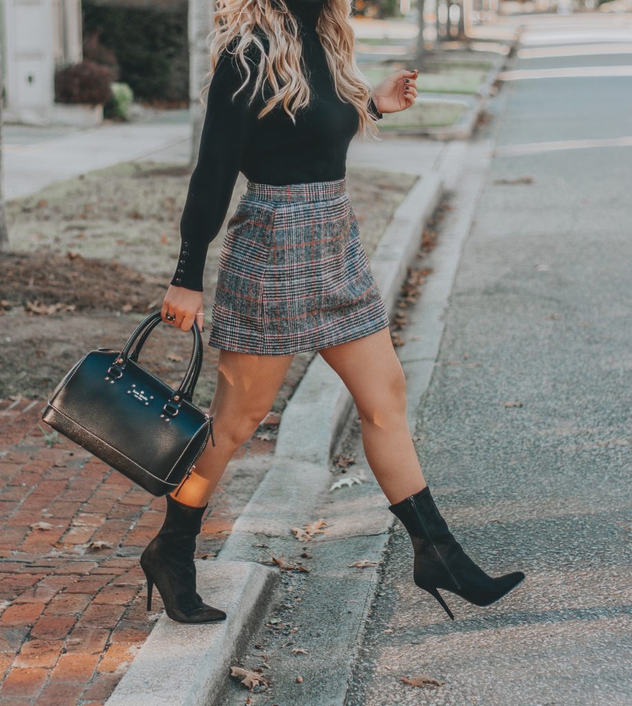 Favorite Fall Staple | The Plaid Mini Skirt + How I Dropped 10 Pounds without Starving Myself | BreeAtLast.com