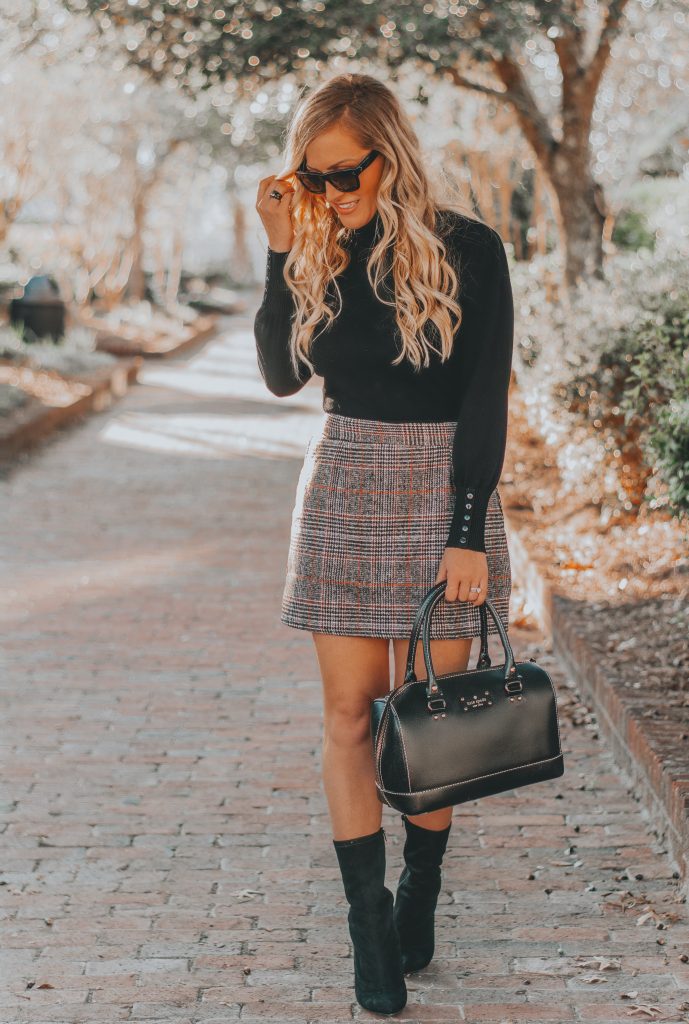 Favorite Fall Staple | The Plaid Mini Skirt + How I Dropped 10 Pounds without Starving Myself | BreeAtLast.com